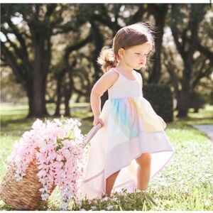 Pastel Rainbow Windsong - Orchid
Pleiades Handmade Dress
Retired Design 
Size 7